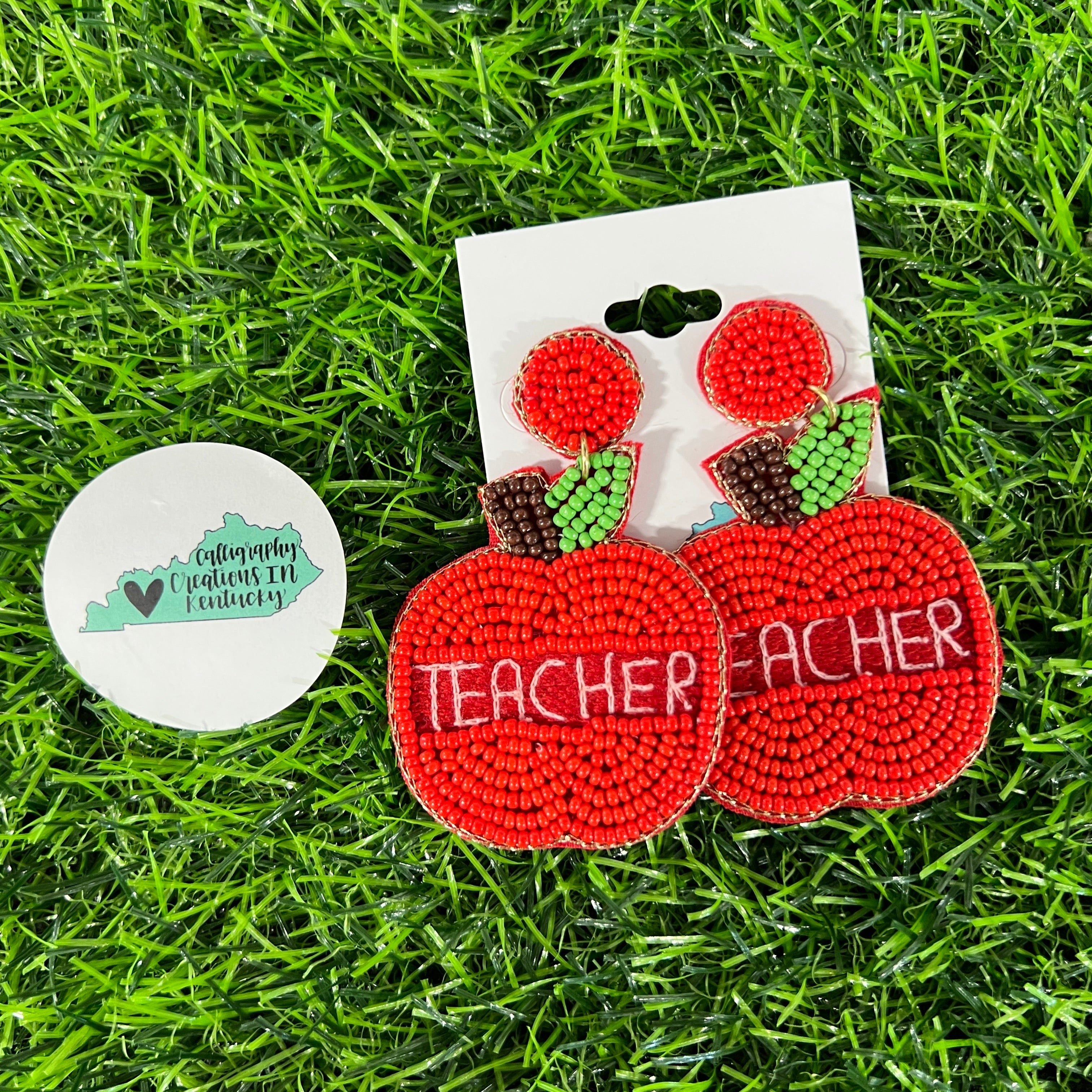 Hama bead apple for teacher craft 