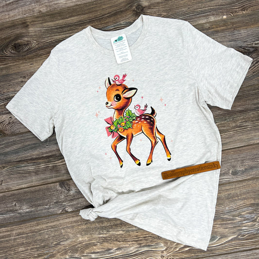 Vintage Christmas Deer Tee