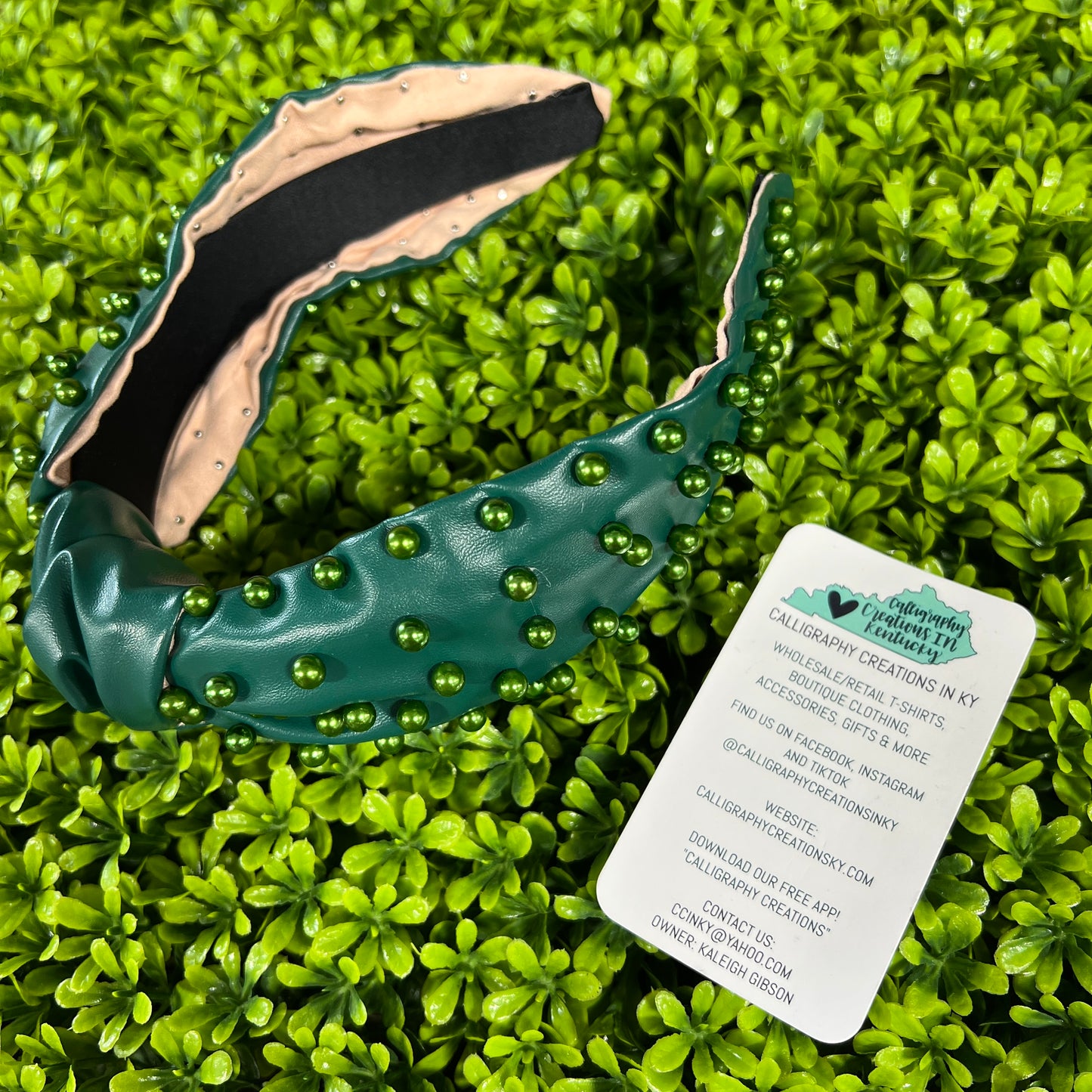 Green Pearl Non-Headache Headband