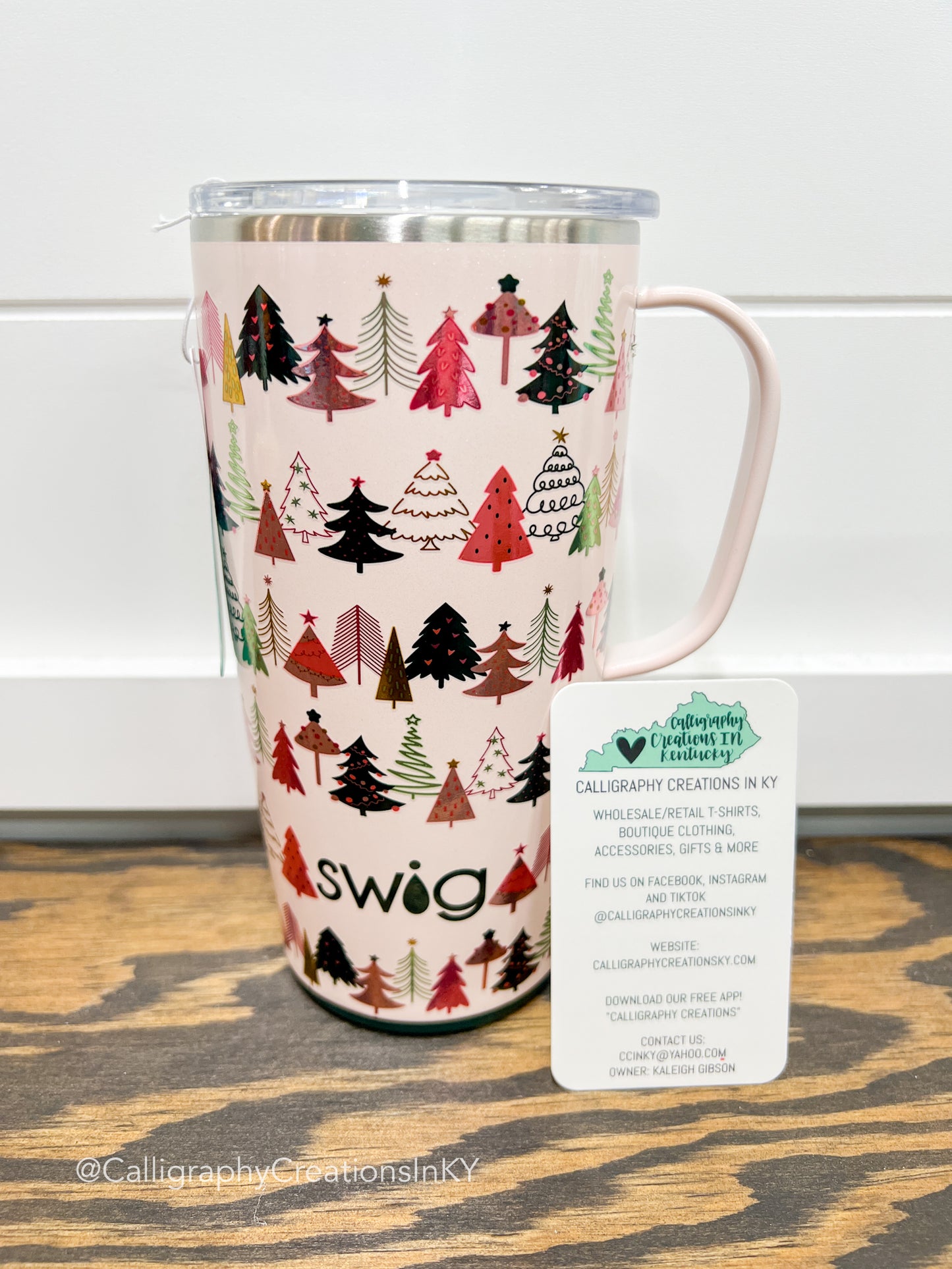 Tinseled Trees 22 oz Swig Travel Mug