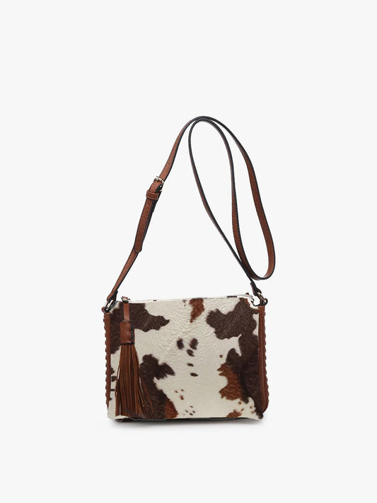 Cow-Brown Sabrina Crossbody Purse