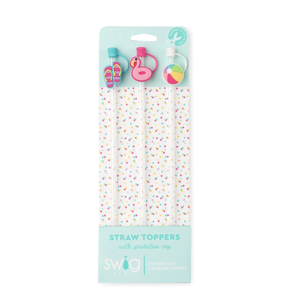 Pool Swig Straw Topper Set FINAL SALE