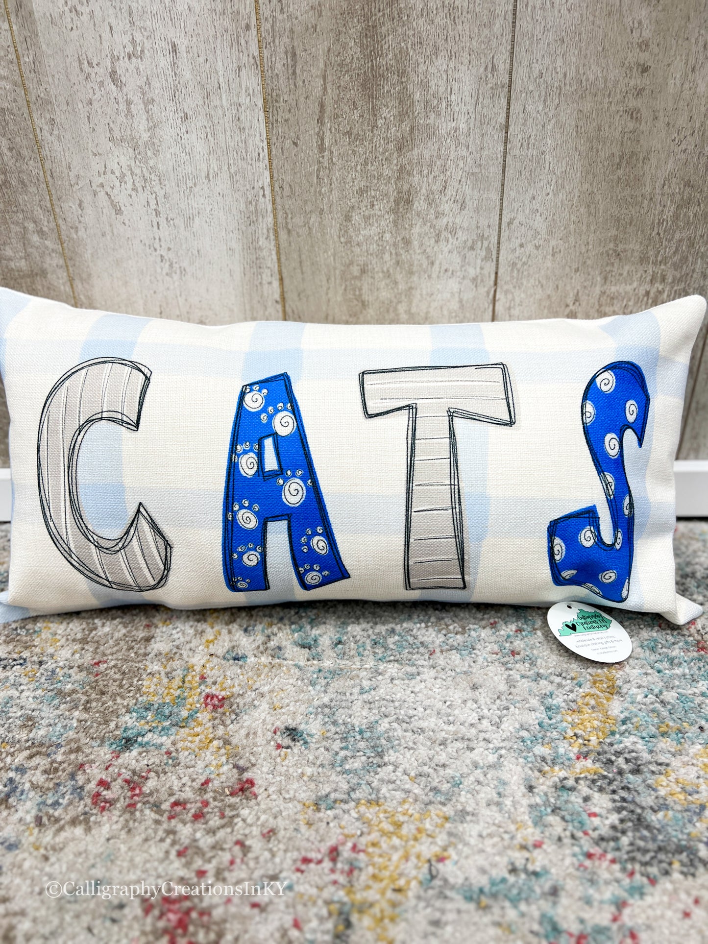 CATS Lumbar Pillow • Doodles by Rebekah