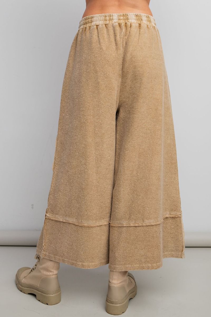 Pretzel • Mineral Washed Terry Knit Palazzo Pants