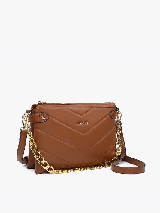 Brown | Britt Puffer Crossbody Purse