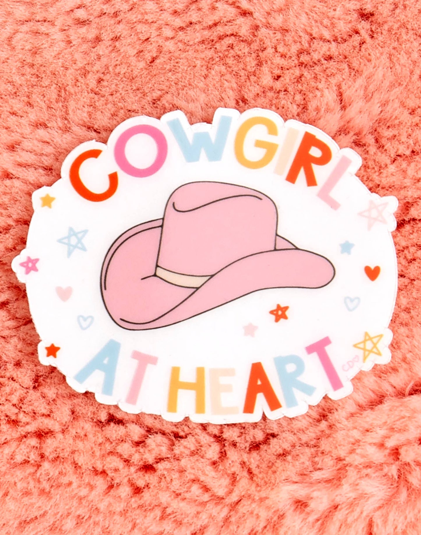 Cowgirl At Heart Clear Decal Sticker