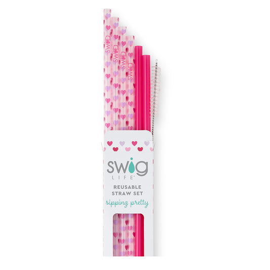 Falling In Love Swig Reusable Straw Set