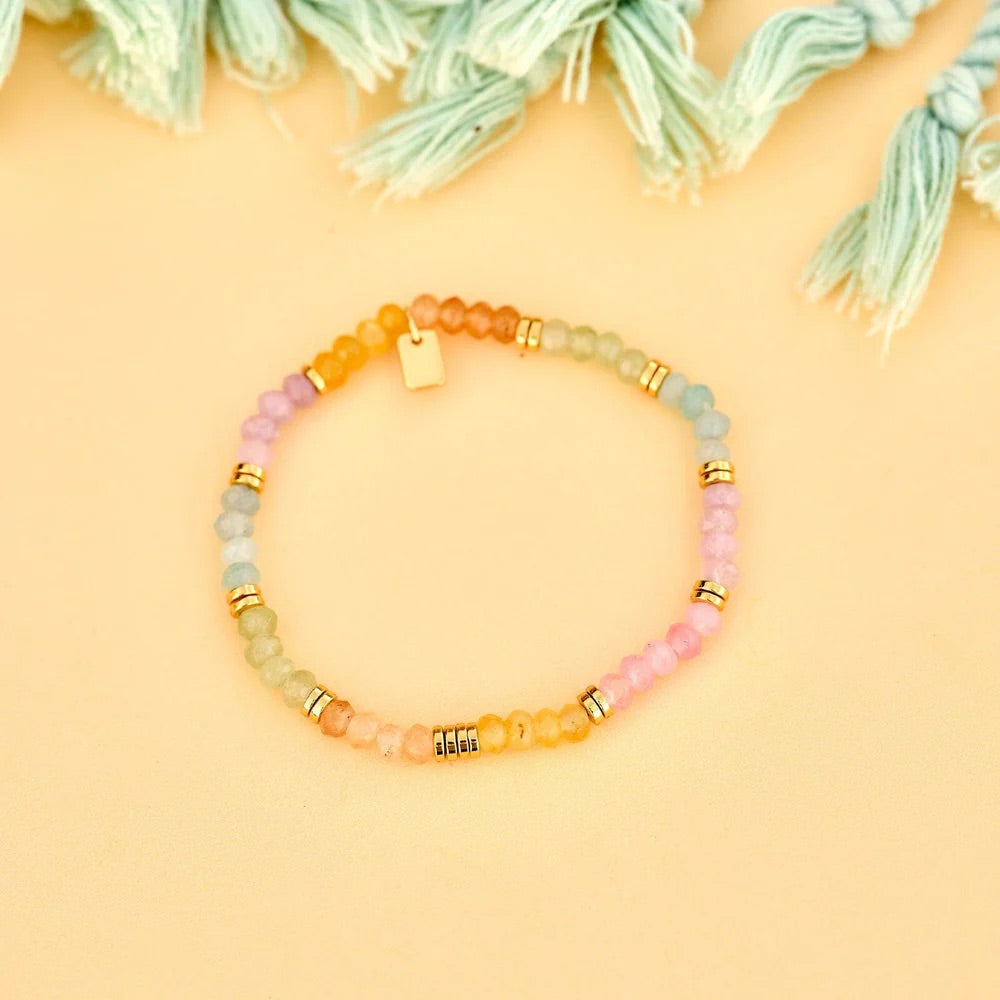 Ombre Rainbow Bead Stretch | Pura Vida Bracelet