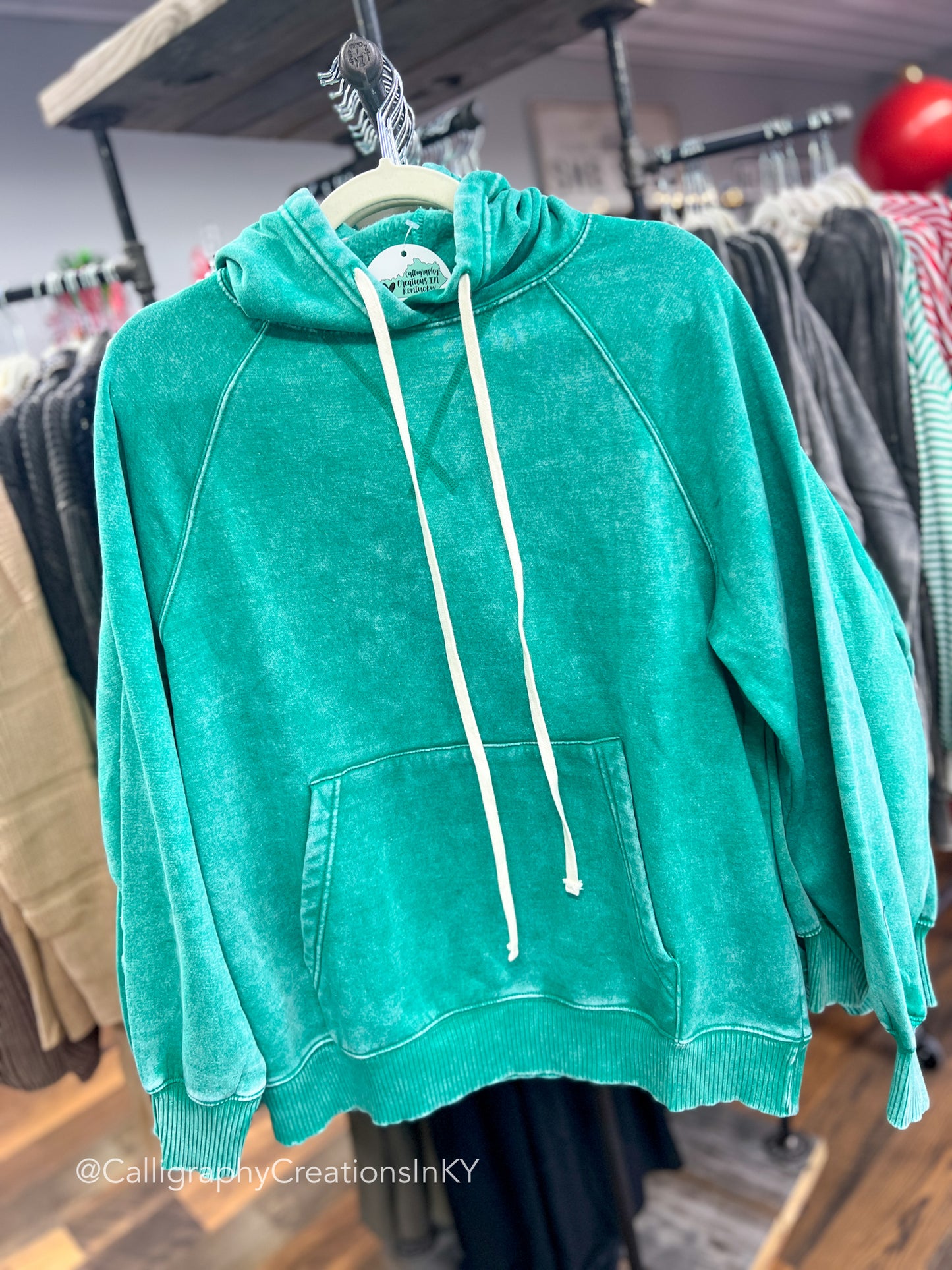 Green | Acid Wash Hoodie