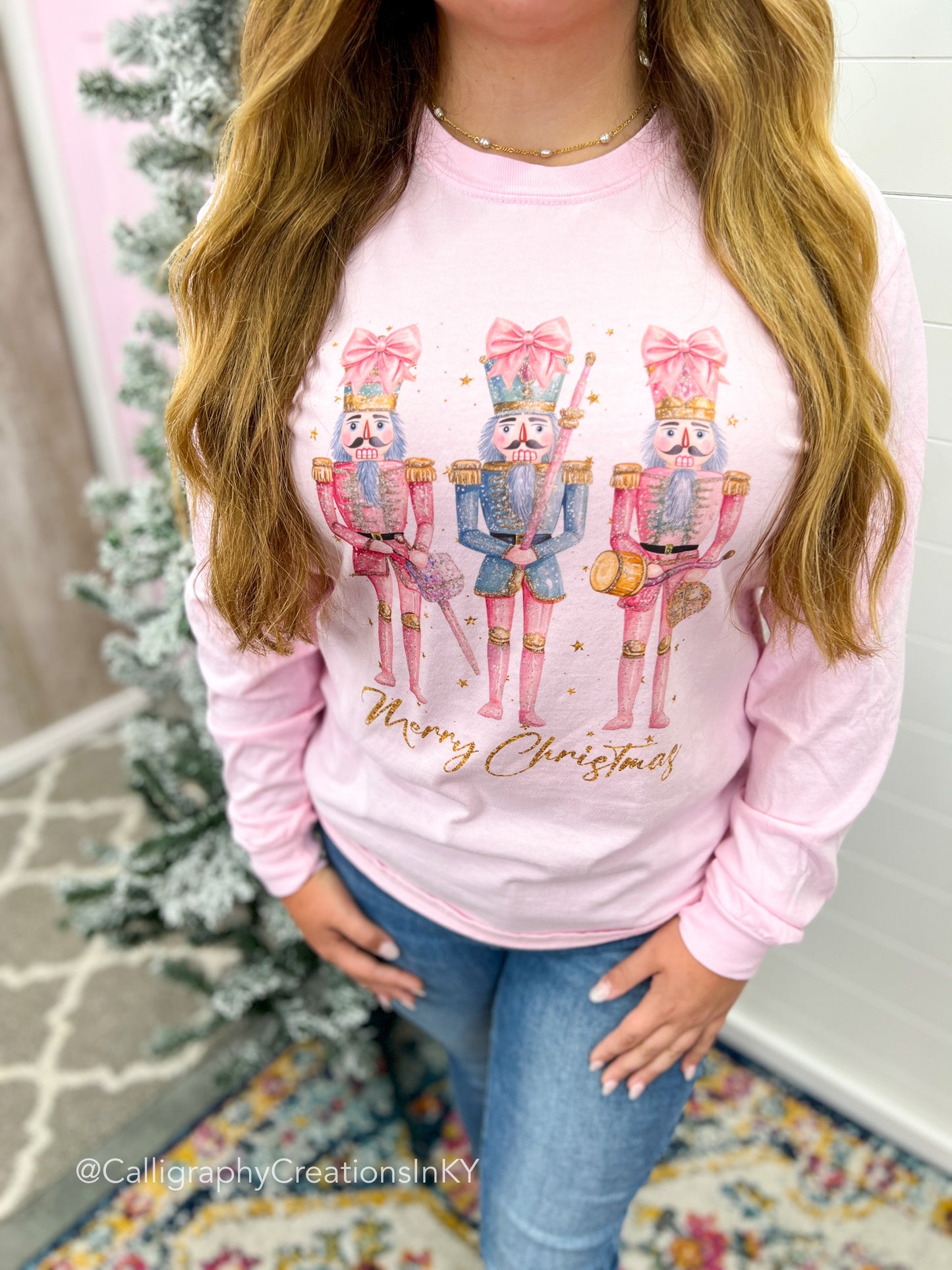 Pink Nutcrackers LS Tee