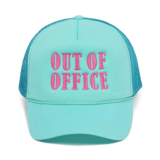 Teal Out Of Office • Trucker Hat