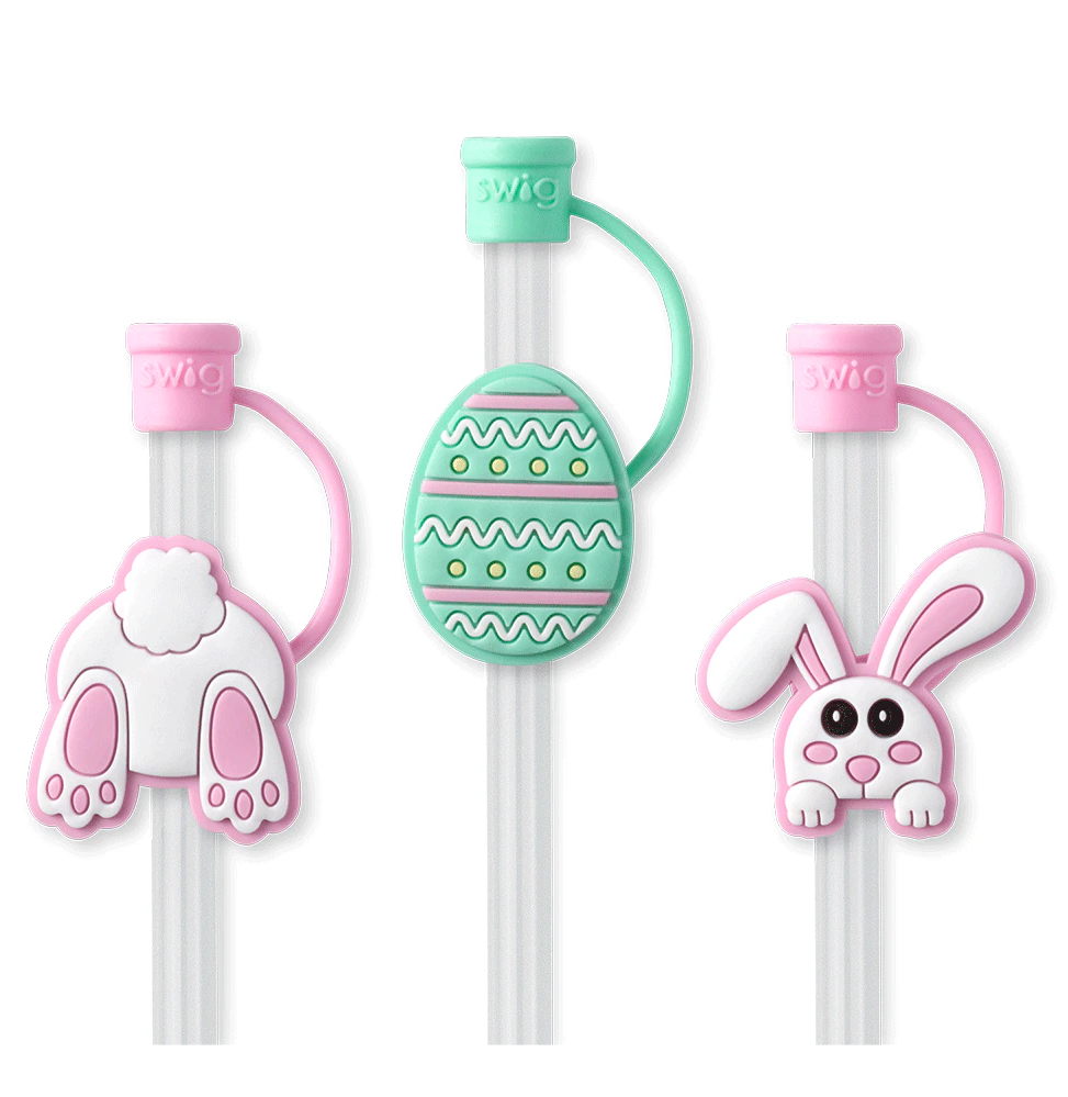 Bunny Trail Swig Straw Topper Set