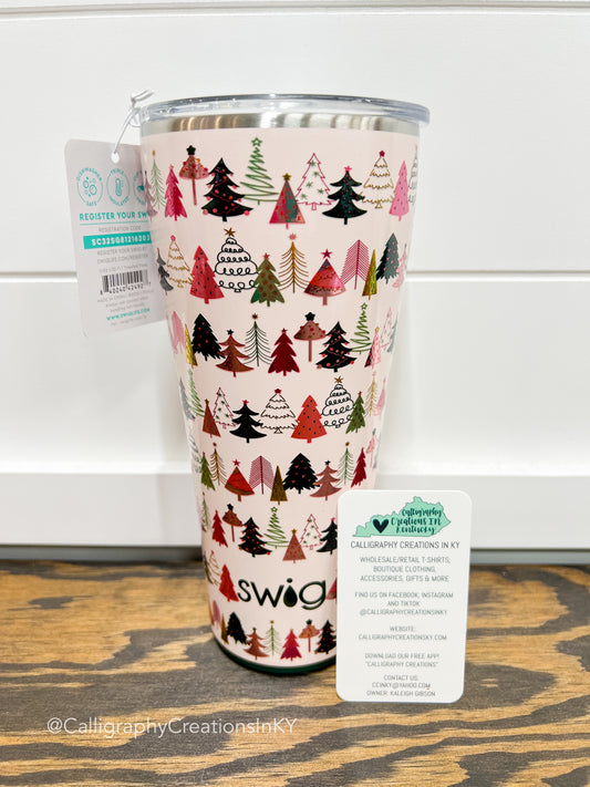 Tinseled Trees 32 oz Swig Tumbler