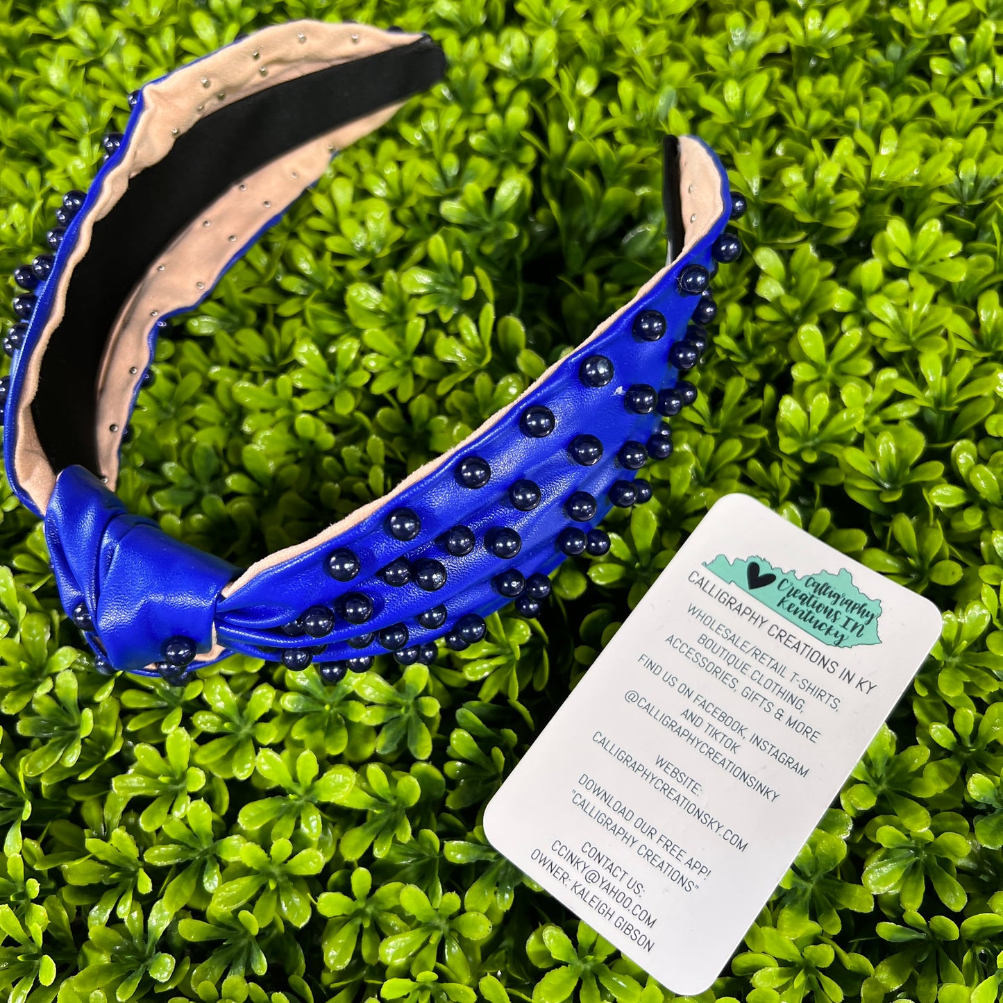 Royal Blue Pearl Non-Headache Headband