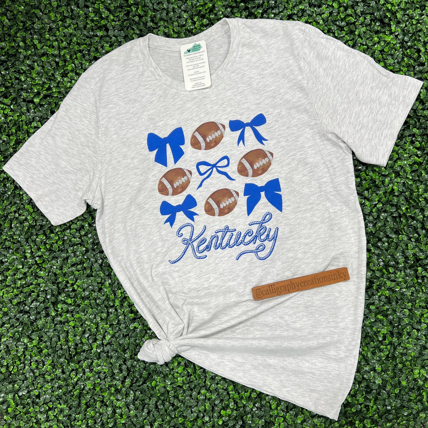 YOUTH Preorder • Football Bows Kentucky Tee