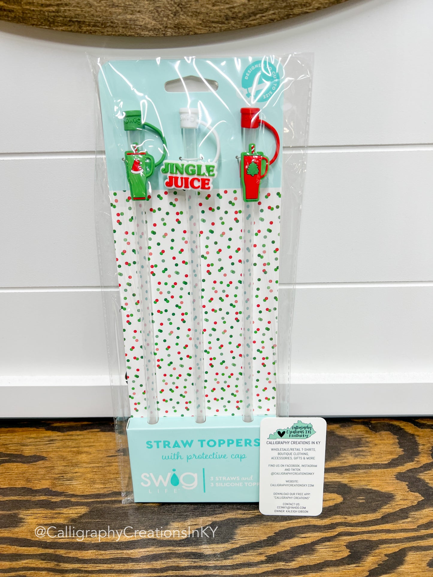 Mega Mug Christmas Swig Straw Topper Set