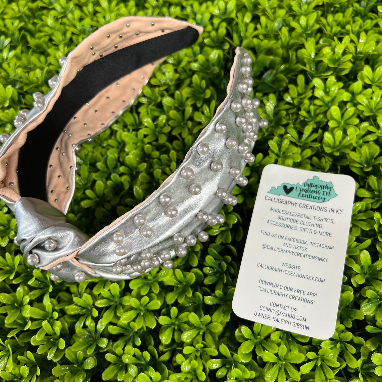 Silver Pearl Non-Headache Headband