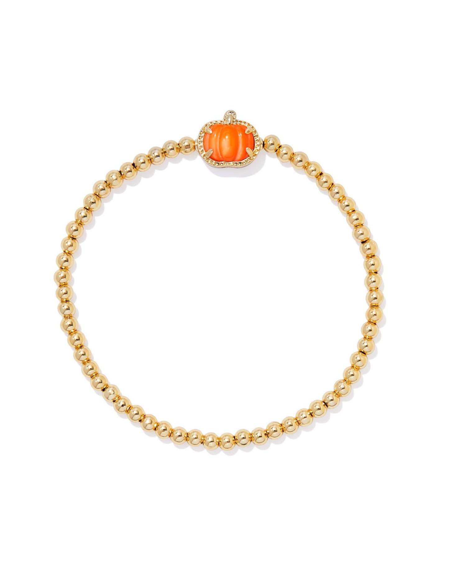 Kendra Scott Pumpkin Stretch Bracelet - Gold Orange Mother Of Pearl