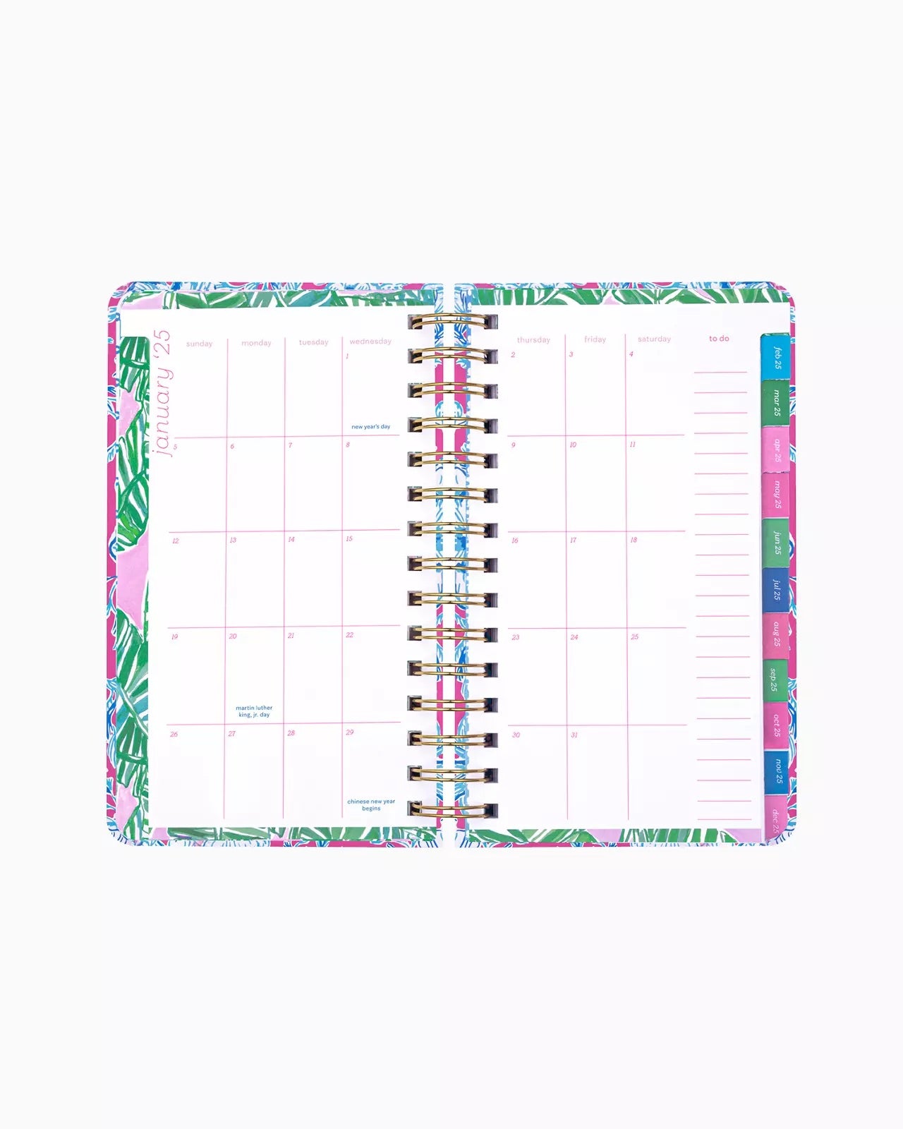 Roxie Pink Wave N Sea | Lilly Pulitzer 2024-2025 17 Month Medium Agenda