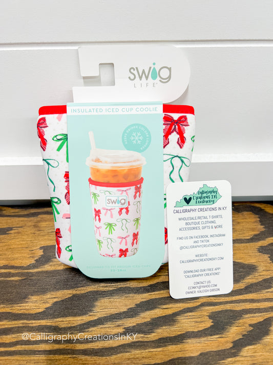 Ribbons and Bows Swig Iced Cup Coolie