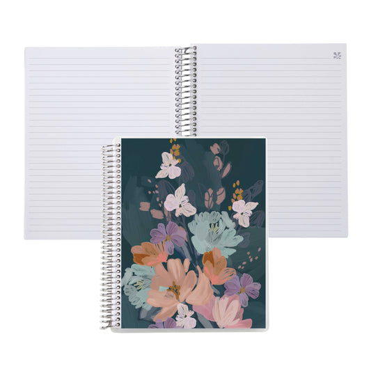 7x9 Bold Blooms Coiled Notebook