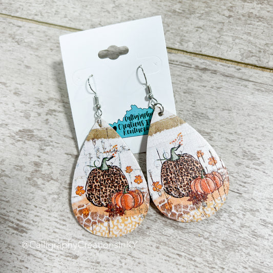 Pumpkin Teardrop Earrings