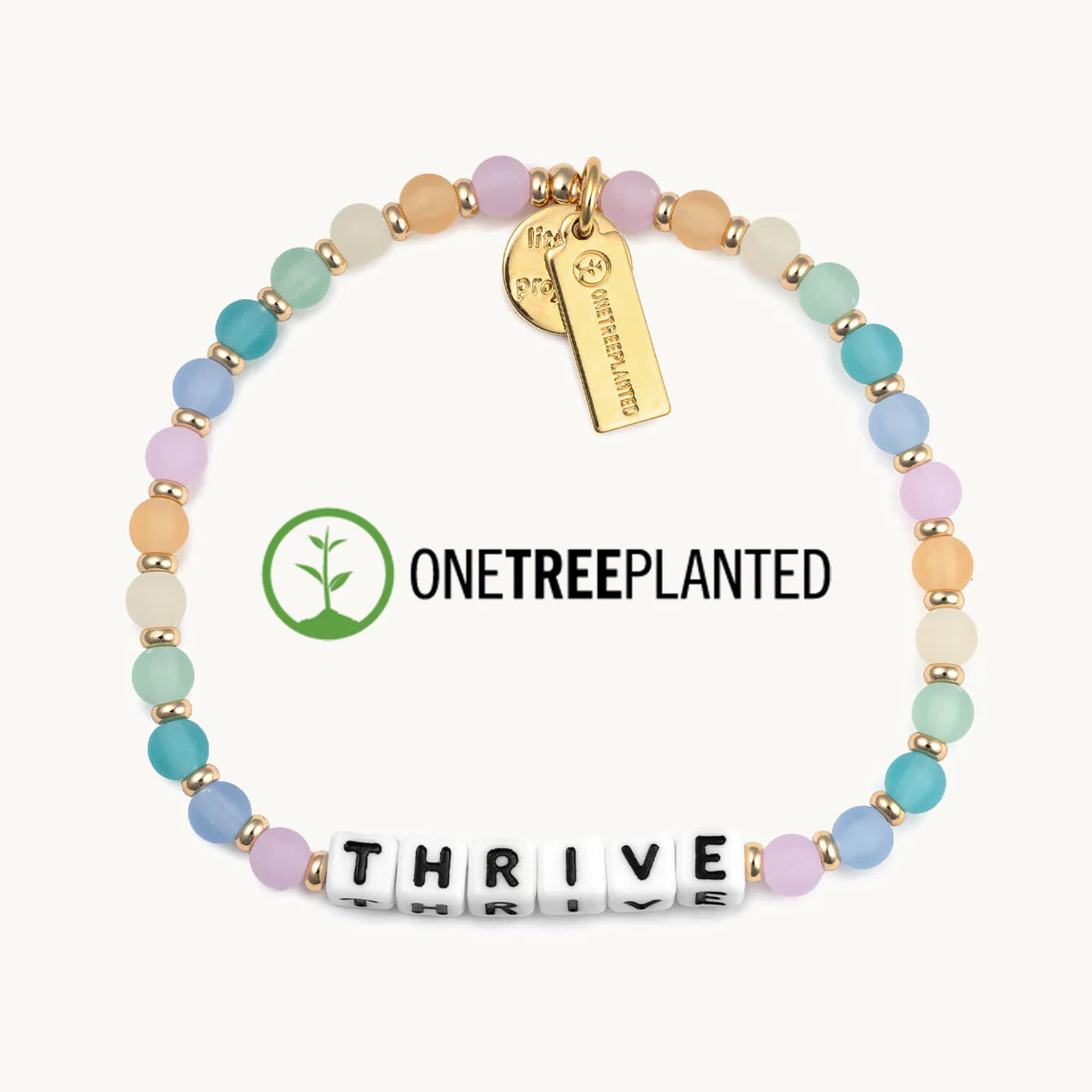 Thrive - Global Reforestation Little Words Project Beaded Bracelet