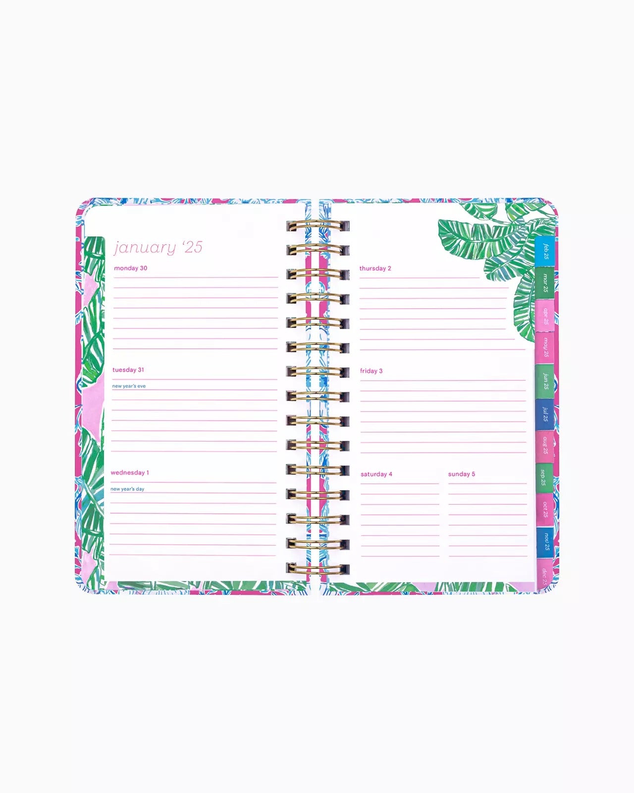 Roxie Pink Wave N Sea | Lilly Pulitzer 2024-2025 17 Month Medium Agenda