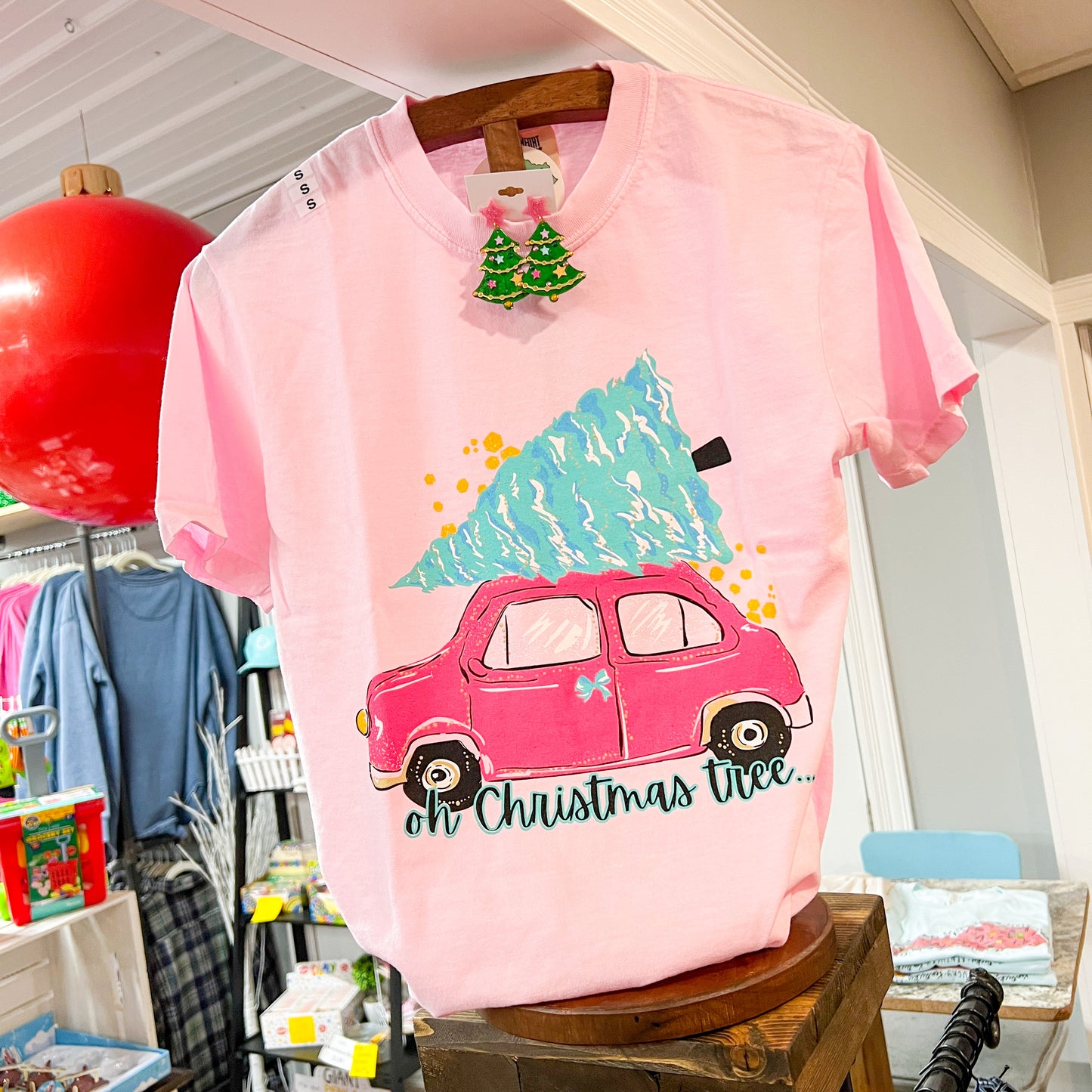 Pink Oh Christmas Tree Tee