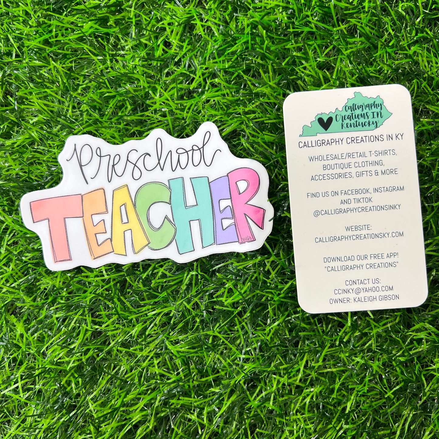 Preschool Teacher Sticker - Doodles By Rebekah