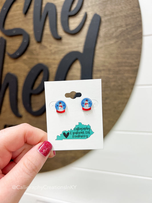 Snowglobe Stud Earrings