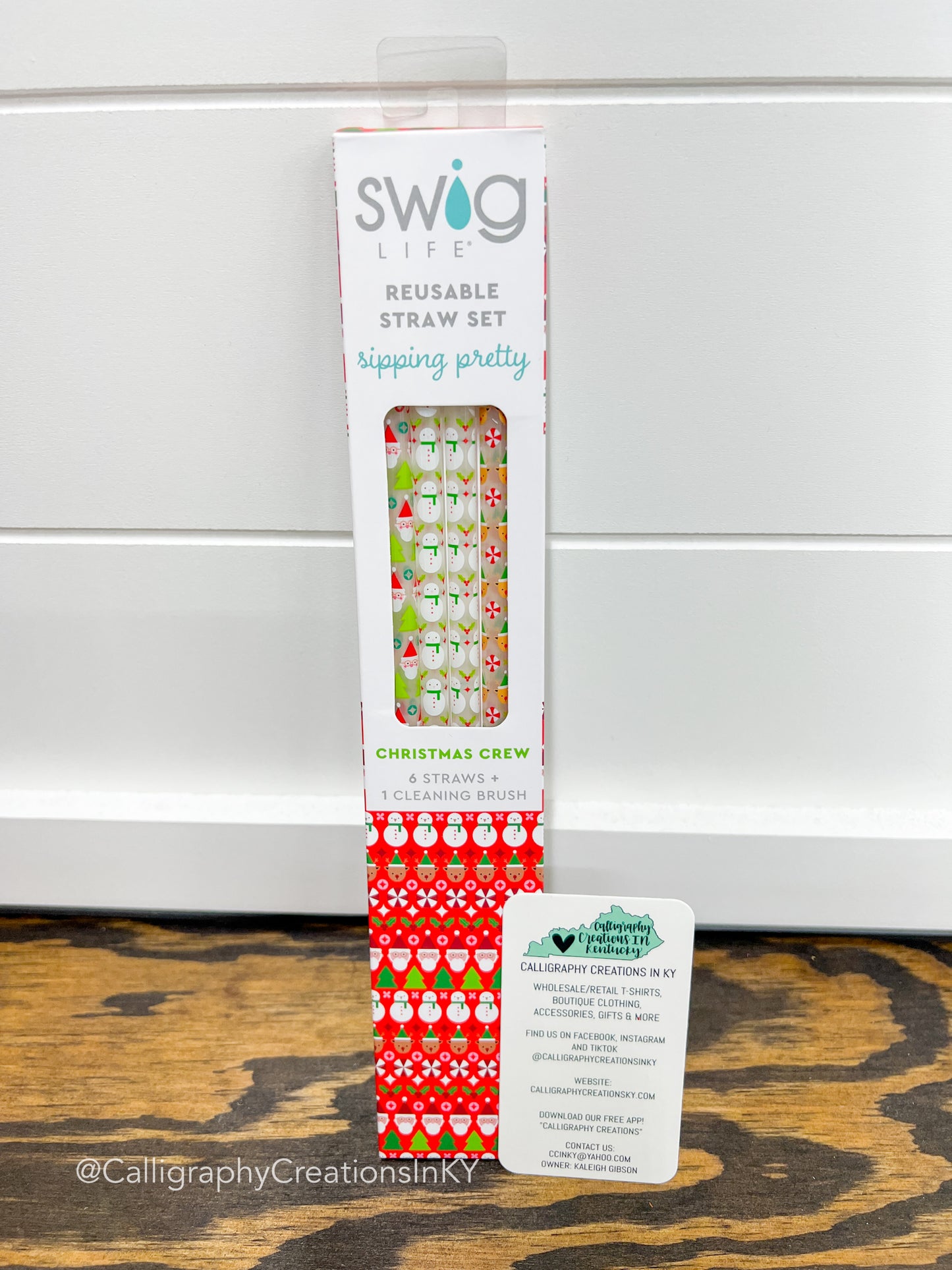 Christmas Crew Swig Reusable Straw Set