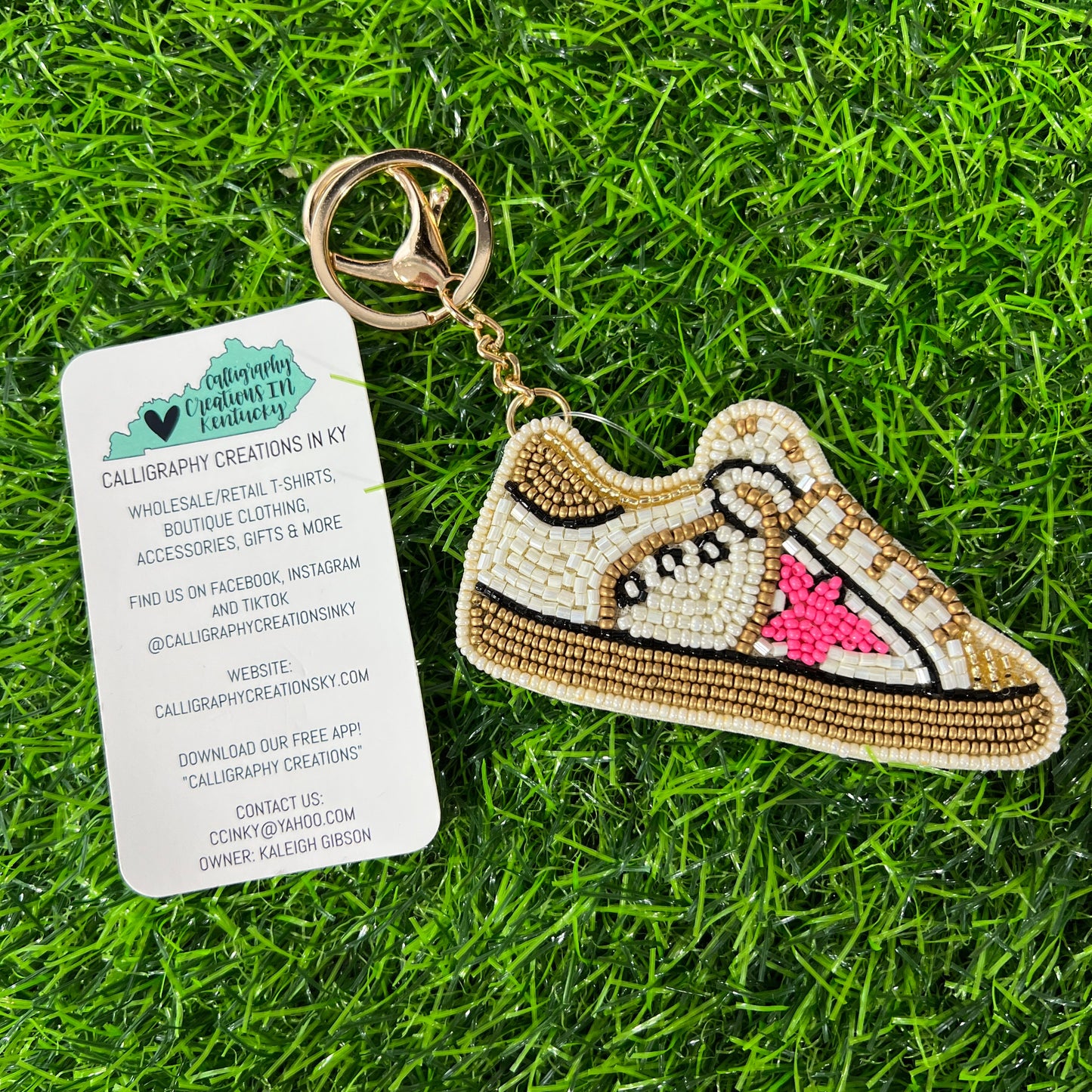 Beaded Sneaker Keychain