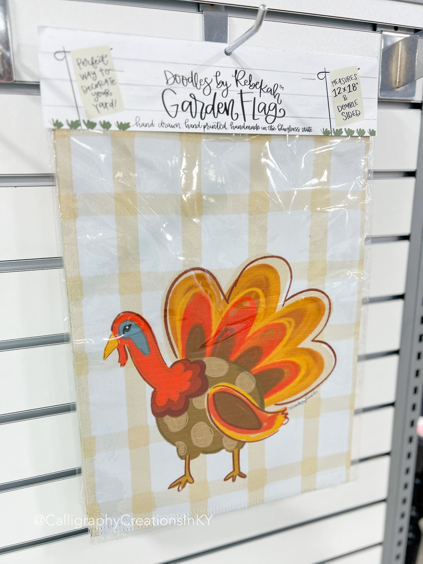 Turkey Doodles By Rebekah Garden Flag