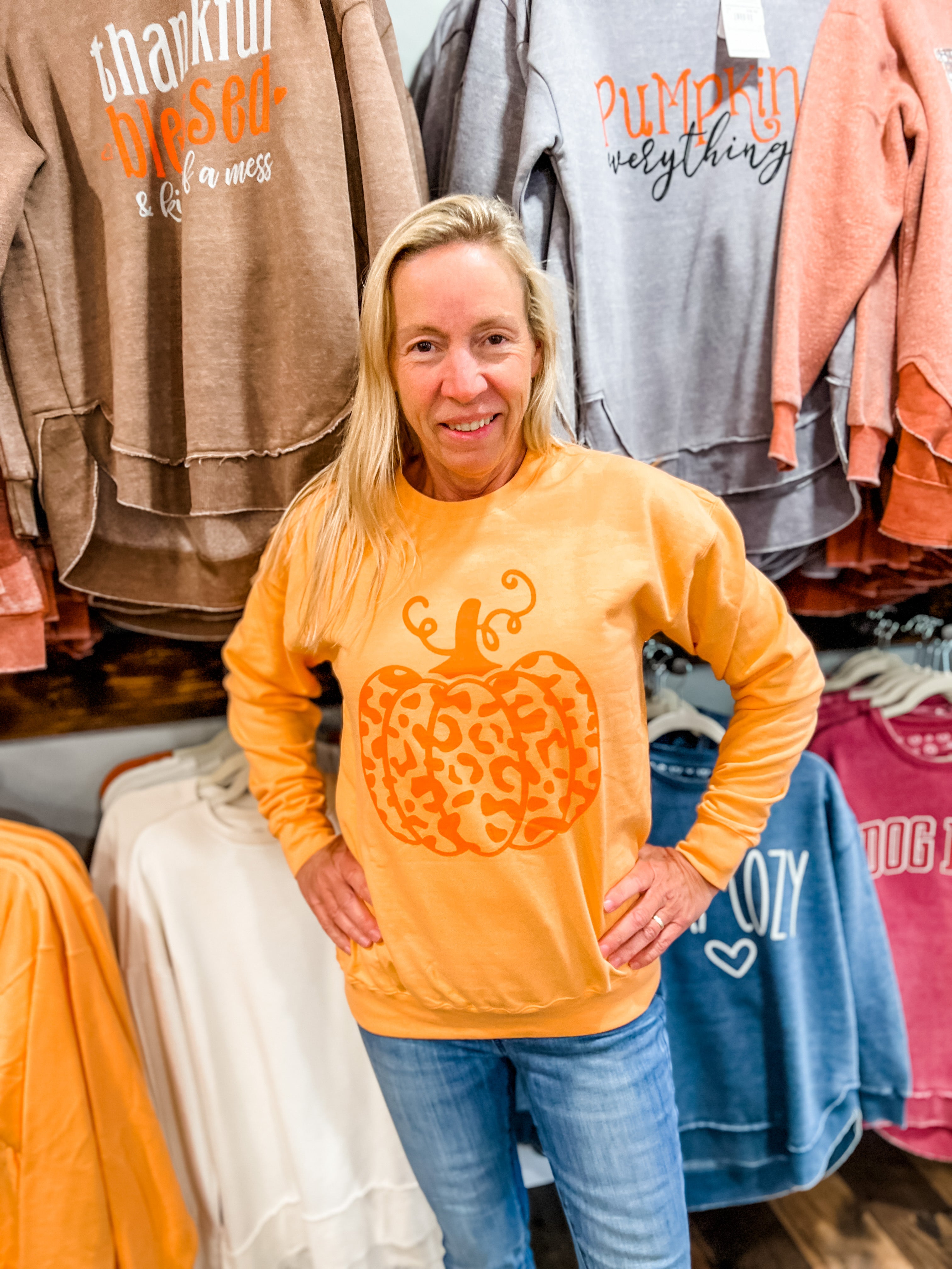 Orange cheap pumpkin sweatshirt