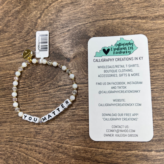 You Matter Little Words Project Beaded Bracelet