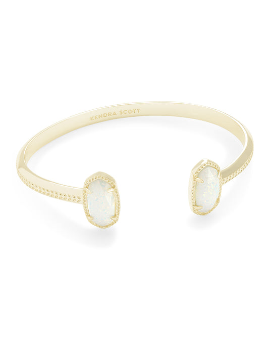 Kendra Scott Elton Cuff Bracelet - Gold White Opal