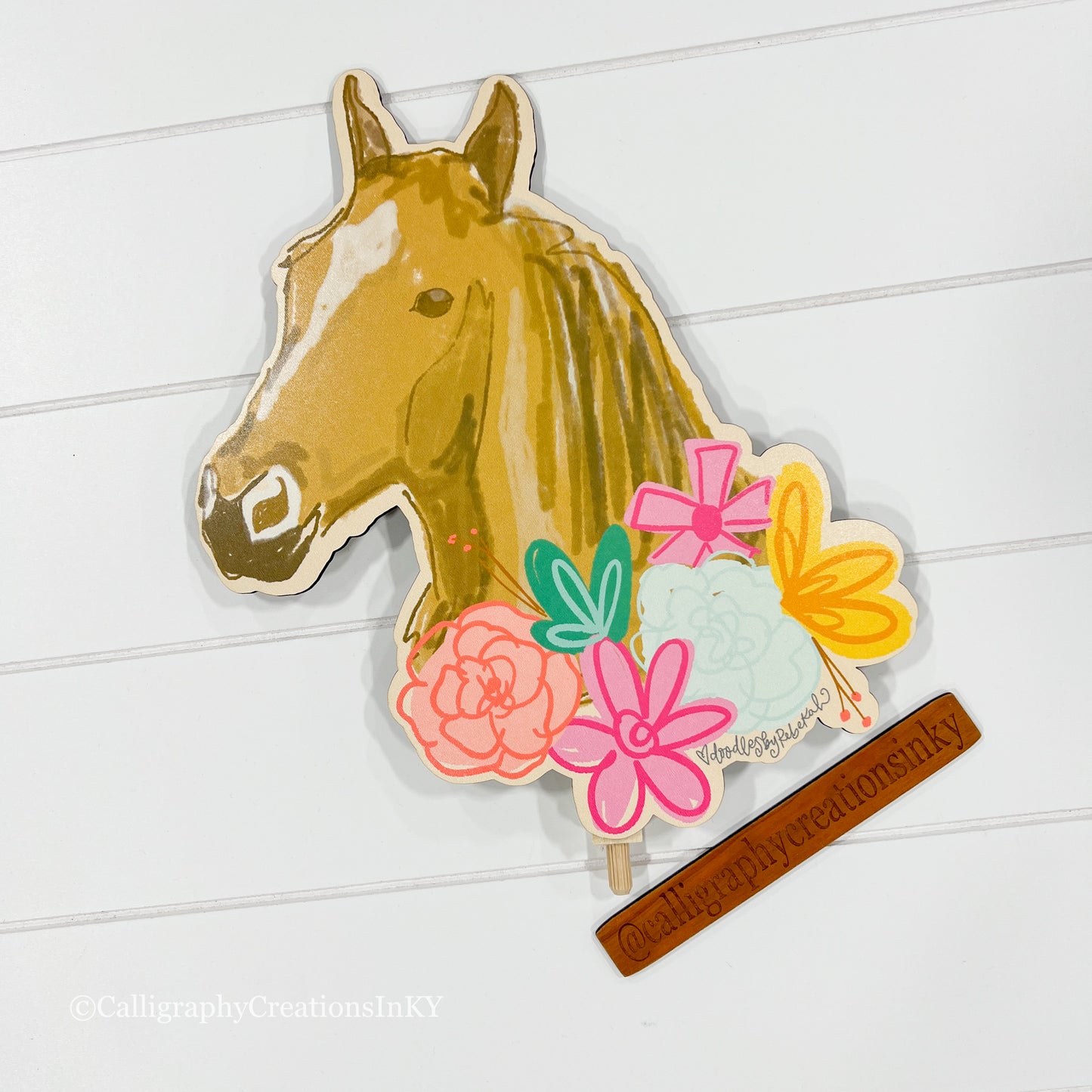 Floral Horse Doodles By Rebekah Topper