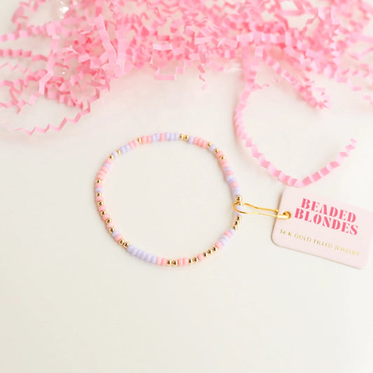 Pink/Light Purple Sprinkle Beaded Blondes Bracelet