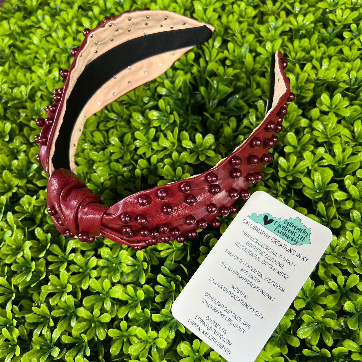 Burgundy Pearl Non-Headache Headband