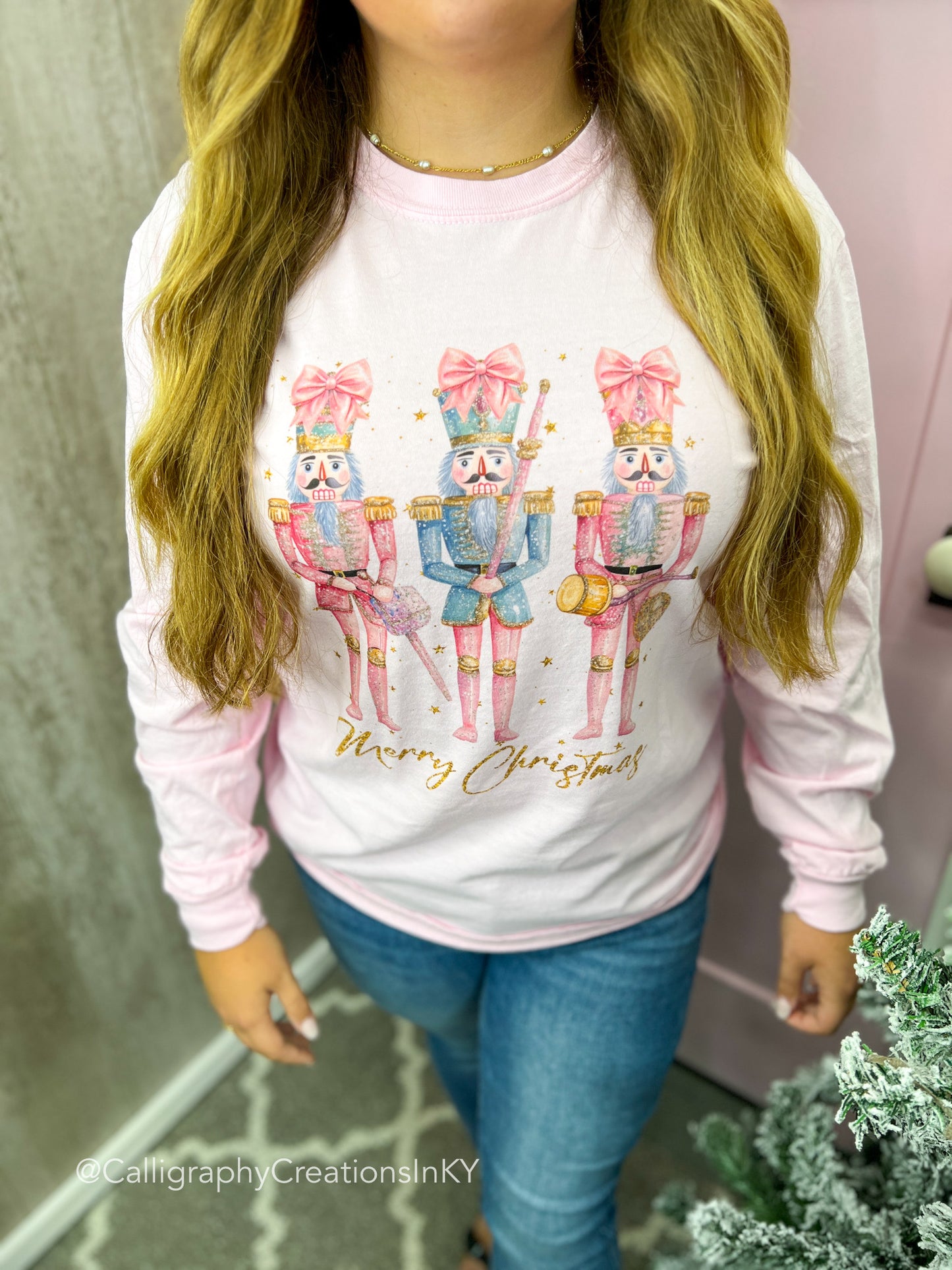 Pink Nutcrackers LS Tee