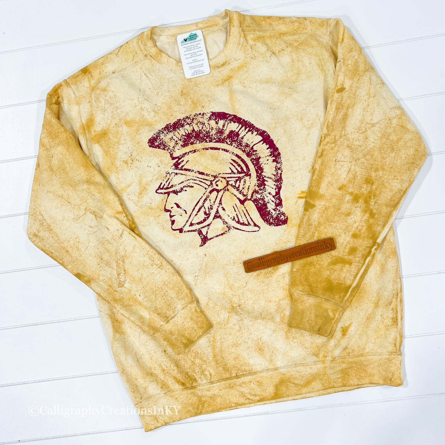 Distressed Trojan Head Sweatshirt