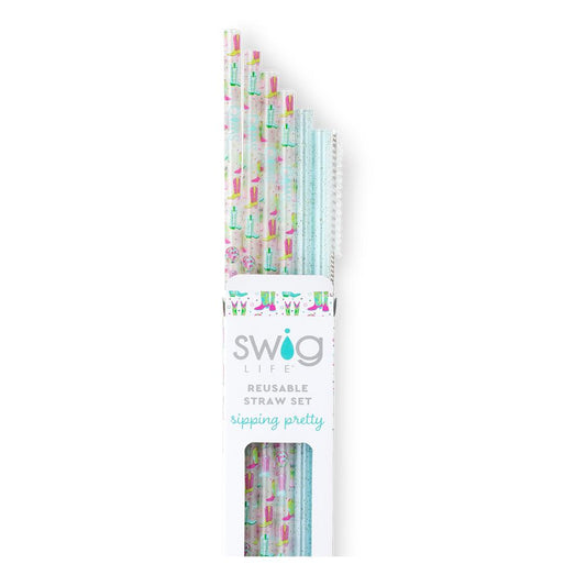 Disco Cowgirl Swig Reusable Straw Set FINAL SALE