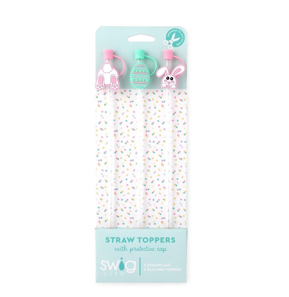 Bunny Trail Swig Straw Topper Set