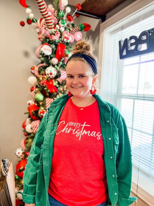 Red Merry ChrisTmas Tee