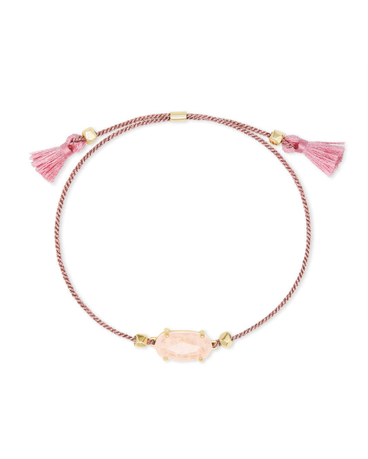 Kendra Scott Everlyne Friendship Bracelet - Gold Rose Quartz