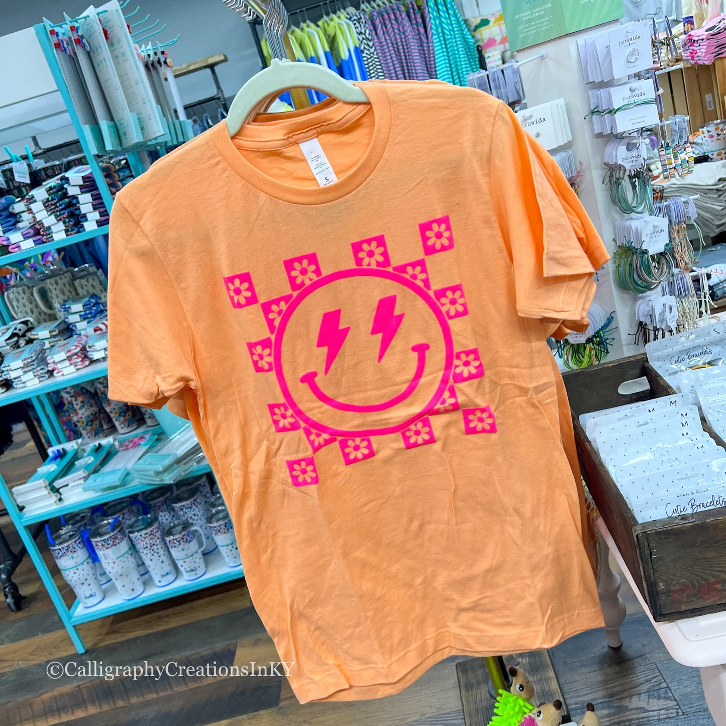 Pink/Orange Happy Tee