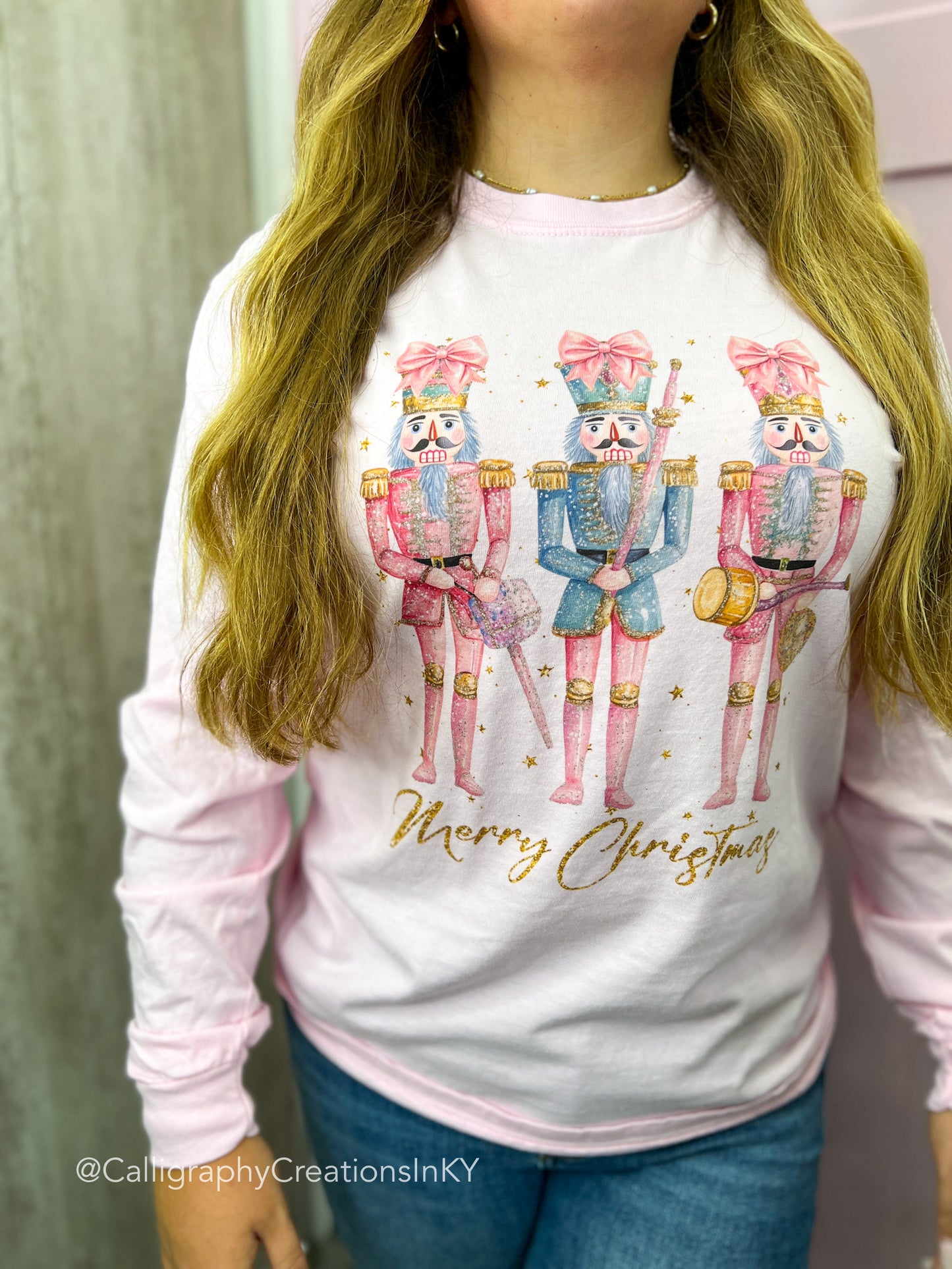 Pink Nutcrackers LS Tee