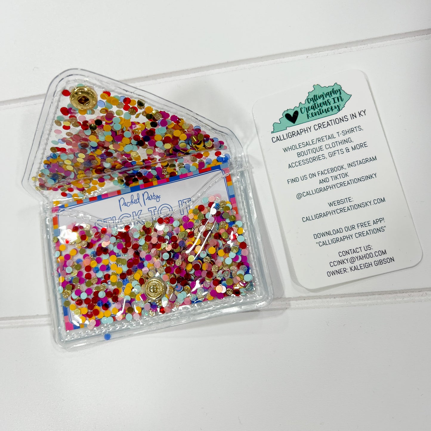 Celebrate Every Day Confetti Stick-on Cell Phone Wallet