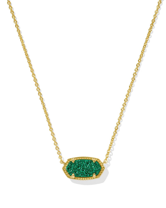 Kendra Scott Elisa Necklace - Gold Emerald Drusy